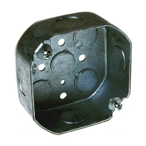 METAL OCTAGON BOX, 1-1/2" DEEP, 1/2" KO, D4RB-50 