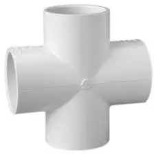 1" PVC CROSS TEE SCH40