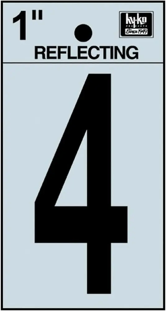 1-1/4" BEND AND PEEL BLACK ON SILVER REFLECTIVE #4 HY-KO - RV-15/4