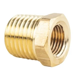 1/2" X 3/8" YELLOW BRASS BUSHING - 455-032NL  