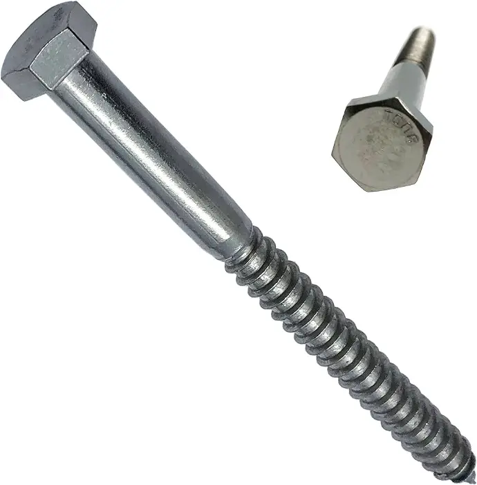 1/2" X 4" SS HEX LAG SCREW - EACH