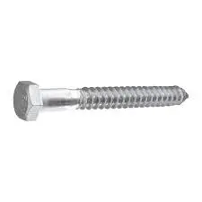 1/2" X 4" Zinc Plated Hex Lag Screw - Each