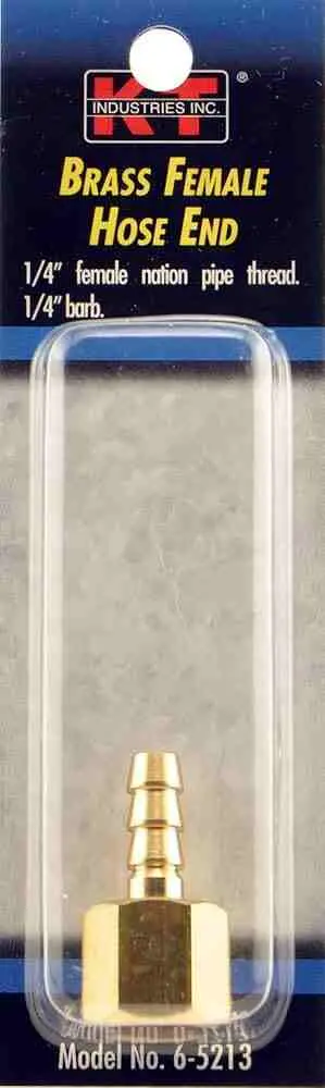 1/4" BRASS FEMALE NPT 1/4" HOSE BARB - 6-5213