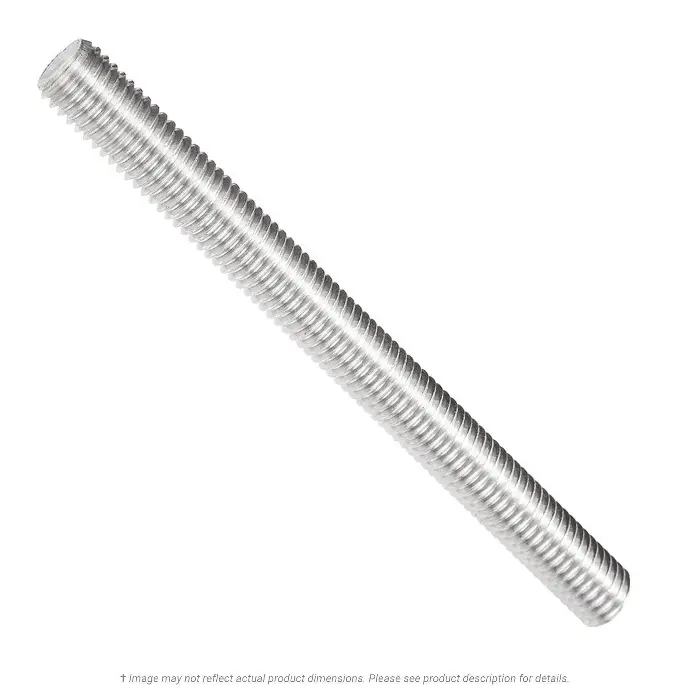 1/4" X 6' STAINLESS STEEL THREADED ROD - EACH