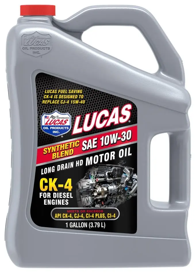 LUCAS 10w30 ENGINE OIL SYNTHETIC BLEND CK-4 1GAL - 10282LUC