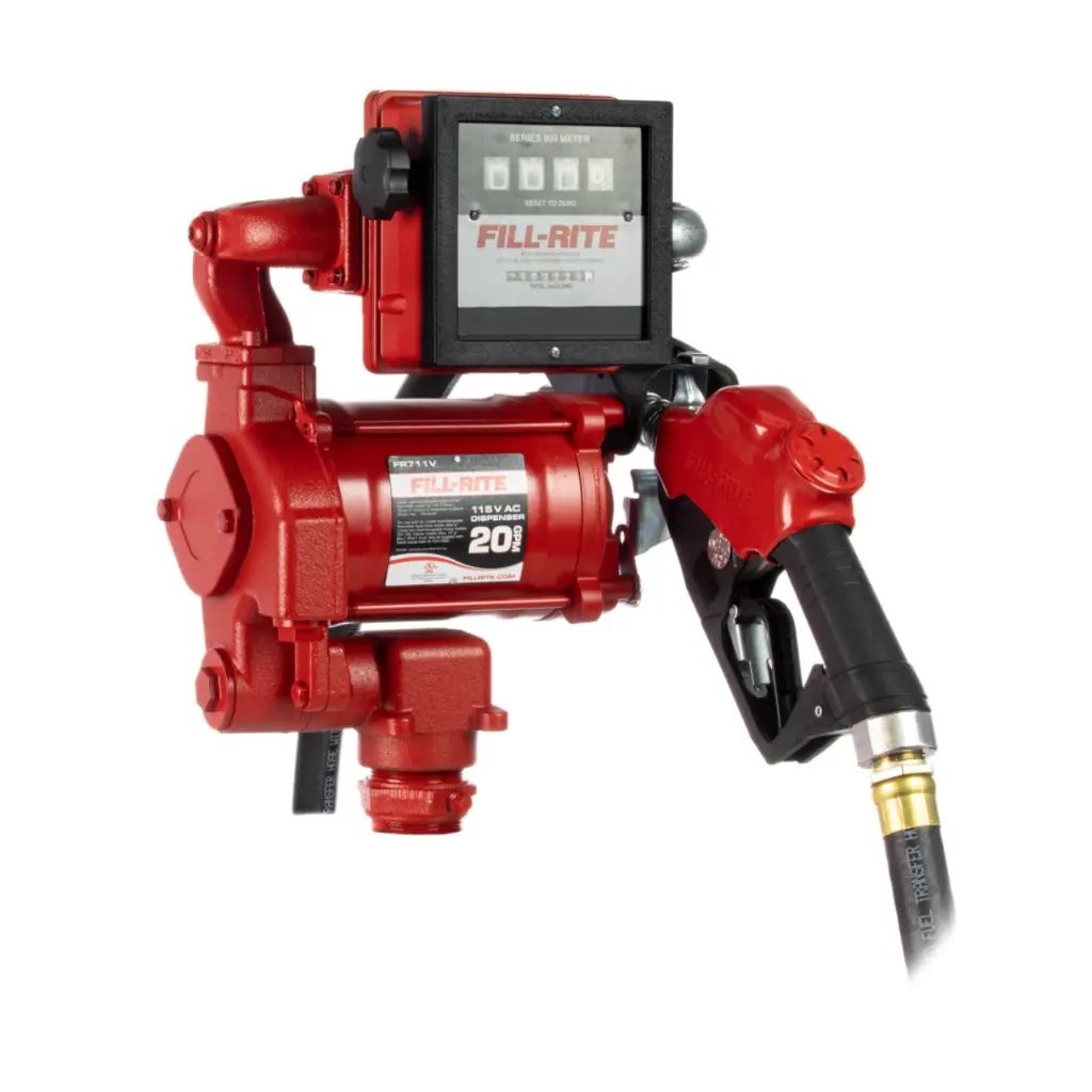 115V AC PUMP HI FLOW NOZZLE WITH GALLON METER FILL-RITE - FR711VA