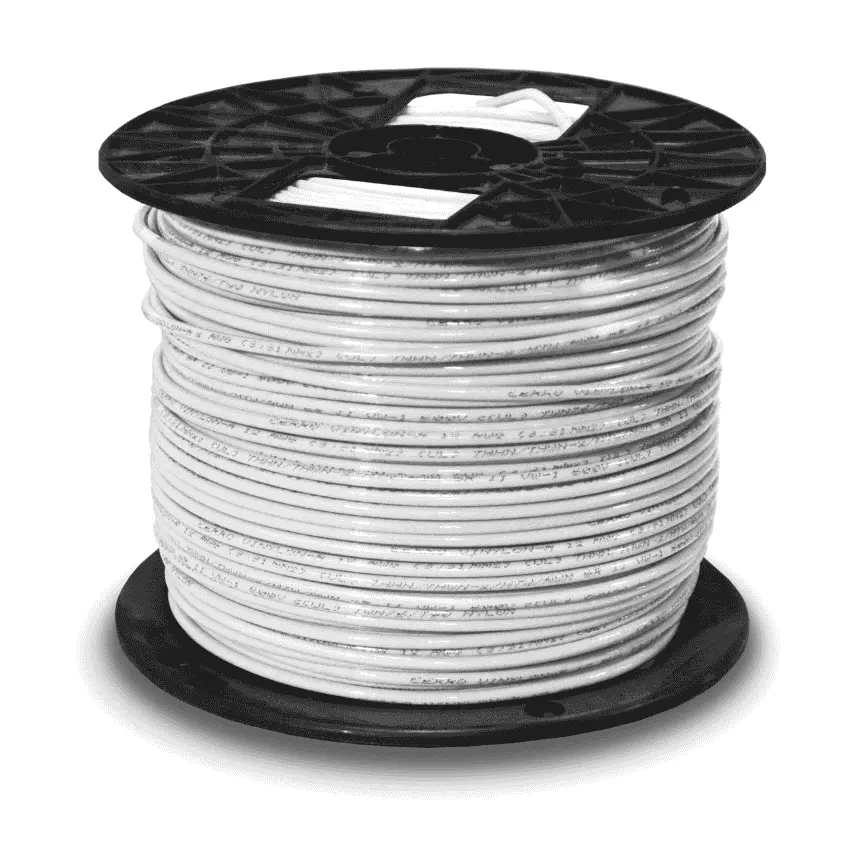 #12 White THN S/C Cable - ft (500'/Roll)