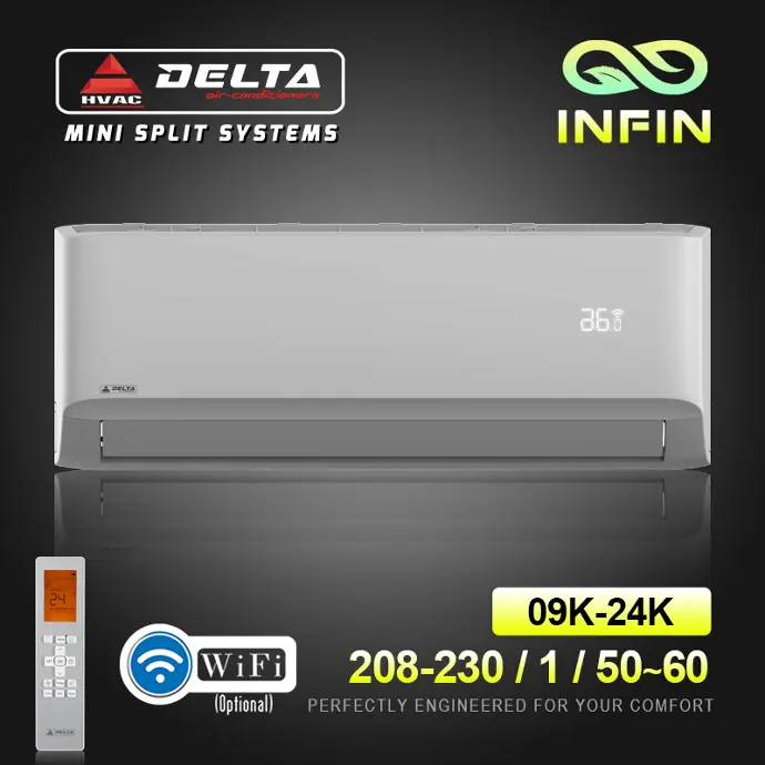 12000 BTU DELTA INFIN 21 SEER 12K 220V-6HZ/ COOL ONLY EVAPORATOR/...