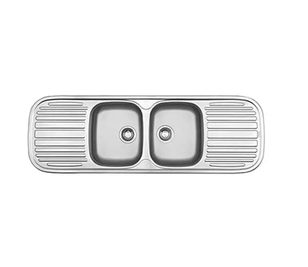 1500 X 500 X 155 X 8" DOUBLE LEFT 3HOLE SINK - BR15050LB