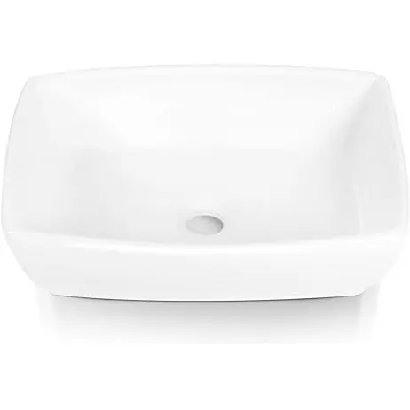 PORCELAIN VESSEL SQUARE SINK WHITE 16.5" x 16.5" x 4.7" - AS 241