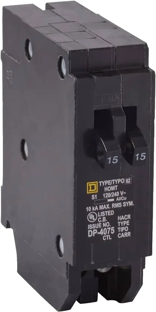 2 X 15AMP SQUARE-D BREAKER - QO215