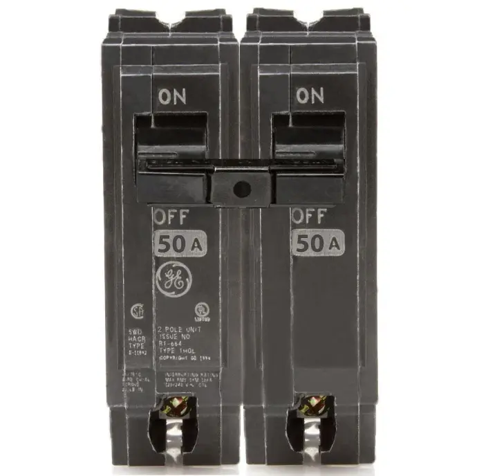 GE BREAKER 1/2", 2 x 50 AMP - THQP250