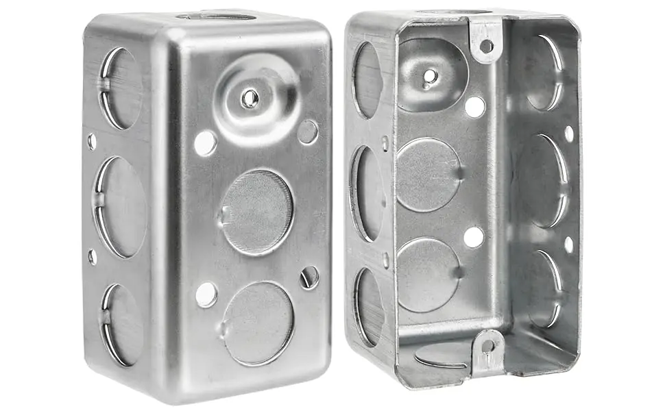 METALIC ELECTRICAL BOX 4''X2''X1-7/8''- 20MM - METAL ELECTRICAL BOX 1/2" KO