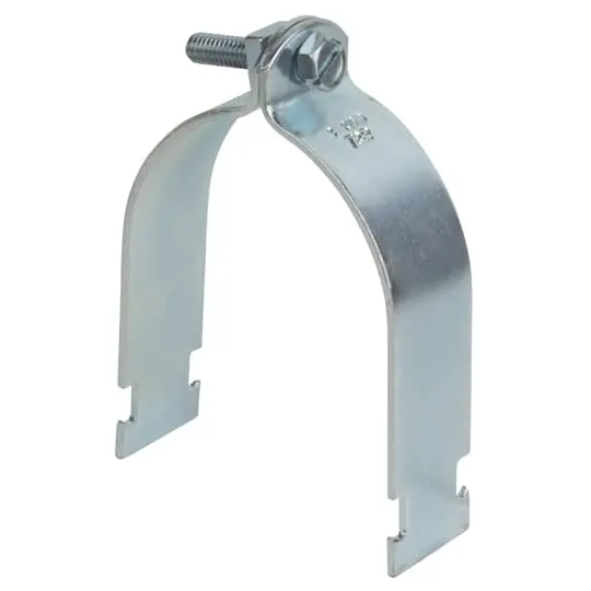 2-1/2" RIGID PIPE STRUT CLAMP, STEEL GALVANIZED ASSEMBLED