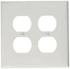 2-Gang White Outlet Cover - OP82-W