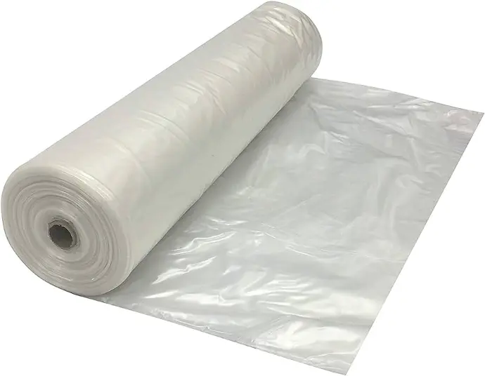 20' 4 MIL HUSKY CLEAR CONSTRUCTION PLASTIC - FT (100'/ROLL)
