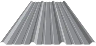 28g(.39mm) R Panel Roofing - Galvalume AZ165--Gr80 - 16ft