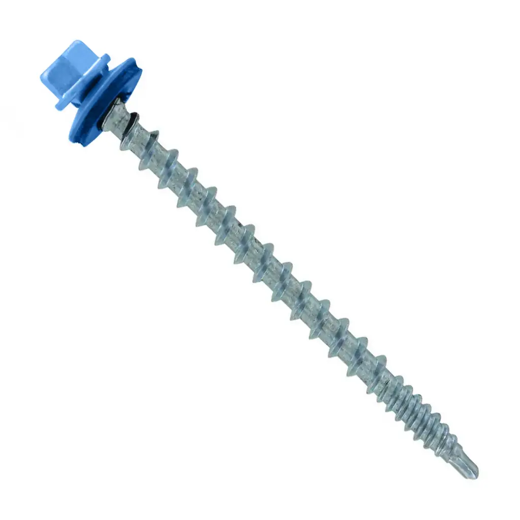 3/16" X 1" HARBOUR BLUE - GALVANIZED ROOFING SCREW - LBS