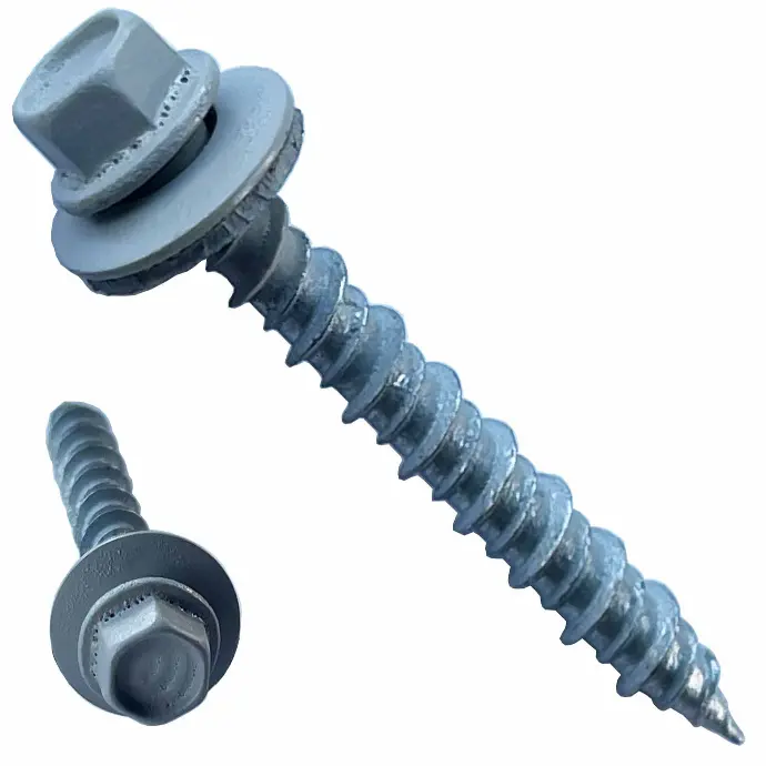 3/16" X 1" LIGHT BLUE - GALVANIZED ROOFING SCREW - 18LBS - LBS