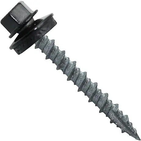 3/16" X 3" CHARCOAL GRAY ROOFING SCREW - LBS