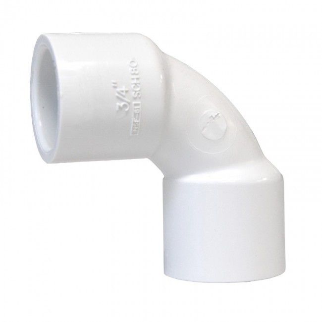 LONG SWEEP ELBOW SCH40 CONDUIT PVC 90 DEGREE 3/4" - F4007590P