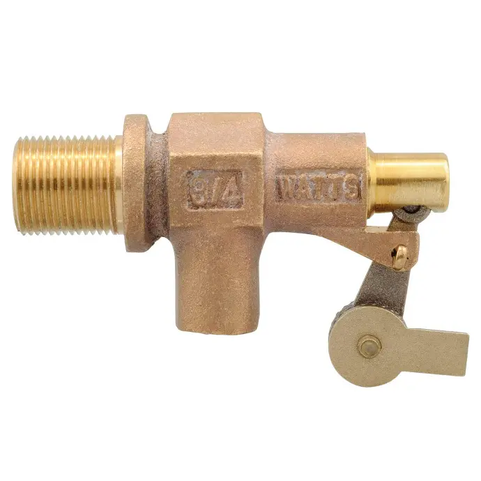 3/4" BRONZE FLOAT VALVE MALE INLET OUTLET, PLASTIC TANK BALL, BRASS ROD 8" - 109-804, 40231, 40093