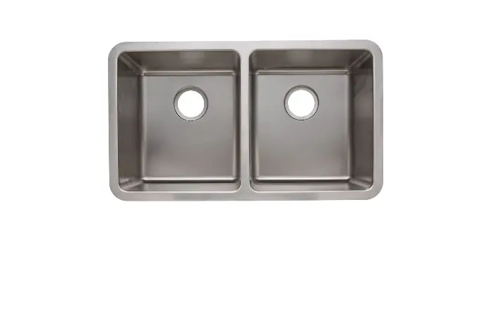 31" X 18" X 9/9" STAINLESS STEEL SQUARE 50/50 SINK, 18G TREND LINE - AS 134