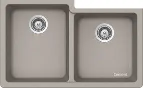 31.75" X 20.5" X 9"/9" GRANITE COMPOSITE KITCHEN SINK-DIAMOND WHITE - AS 616 DIAMOND