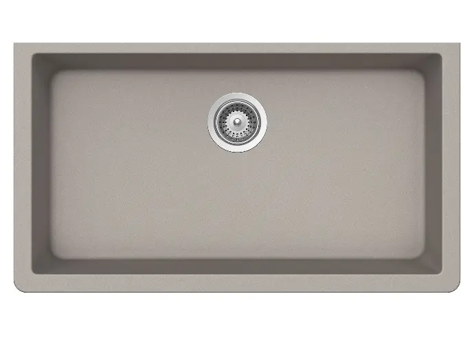 32" X 18.5" X 9"/9" GRANITE COMPOSITE KITCHEN SINK-CEMENT - AS 615 CEMENT
