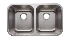 32" X 21" X 7"/9" STAINLESS STEEL KITCHEN SINK 18G - AS 108