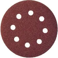 5" x 8-HOLES RED VELCRO DISC 320GRIT