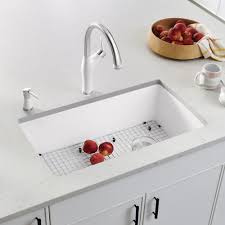 33" X 18.5" X 9.84" GRANITE COMPOSITE KITCHEN SINK - DIAMOND WHIT...