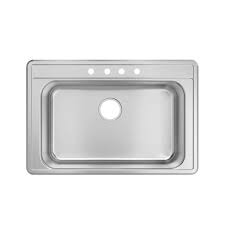 33" X 20" X 10" R19 STAINLESS STEEL HANDMADE SINGLE SINK - AS 342