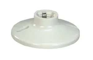 4" LAMPHOLDER KEYLESS PLASTIC WHITE 250V - S1174W-SP