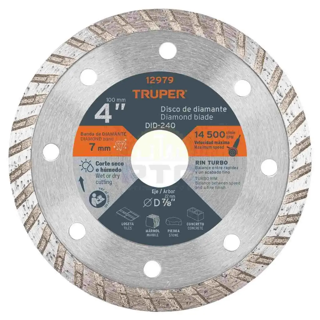 4" CONTINUOUS RIM DIAMOND BLADE - TRUPER