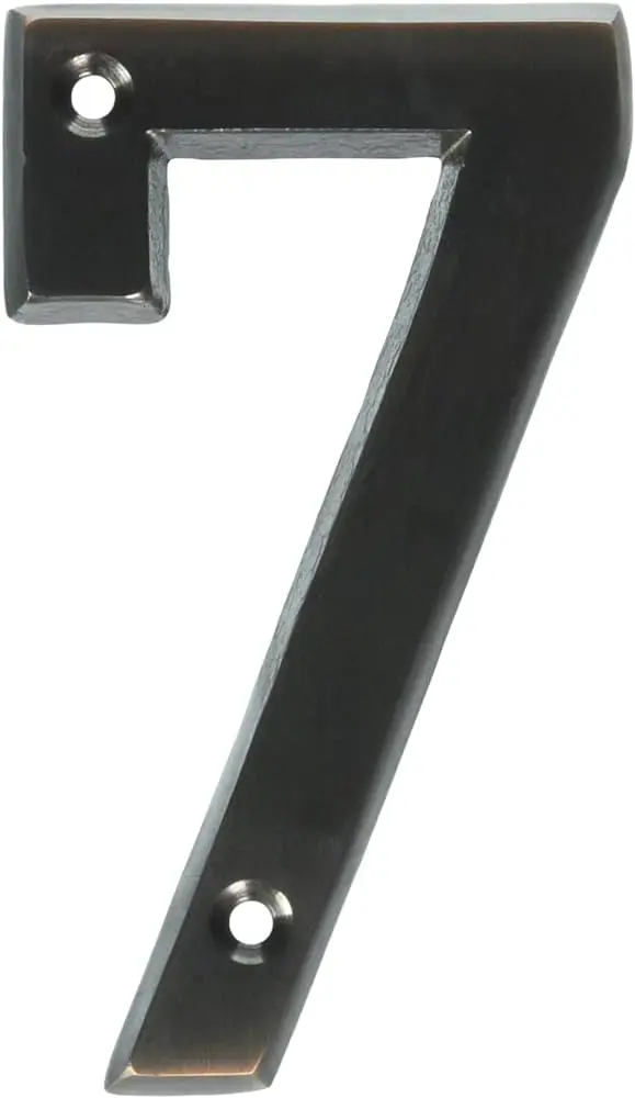 4" OLD WORLD BRONZE HOUSE NUMBRE 7 HY-KO - BR-42OWB/7