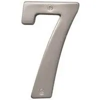 4" SATIN NICKEL FINISH HOUSE NUMBER 7 HY-KO - SN-40/7