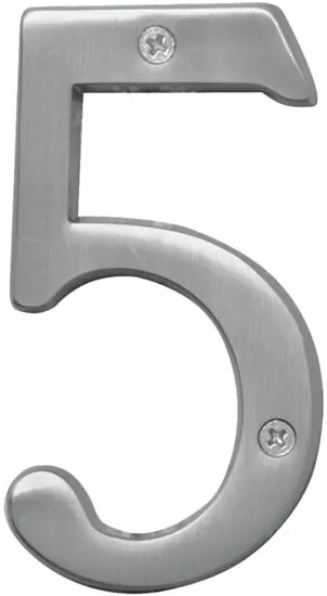 4" SATIN NICKLE HOUSE NUMBRE 5 HY-KO - BR-43SN/5