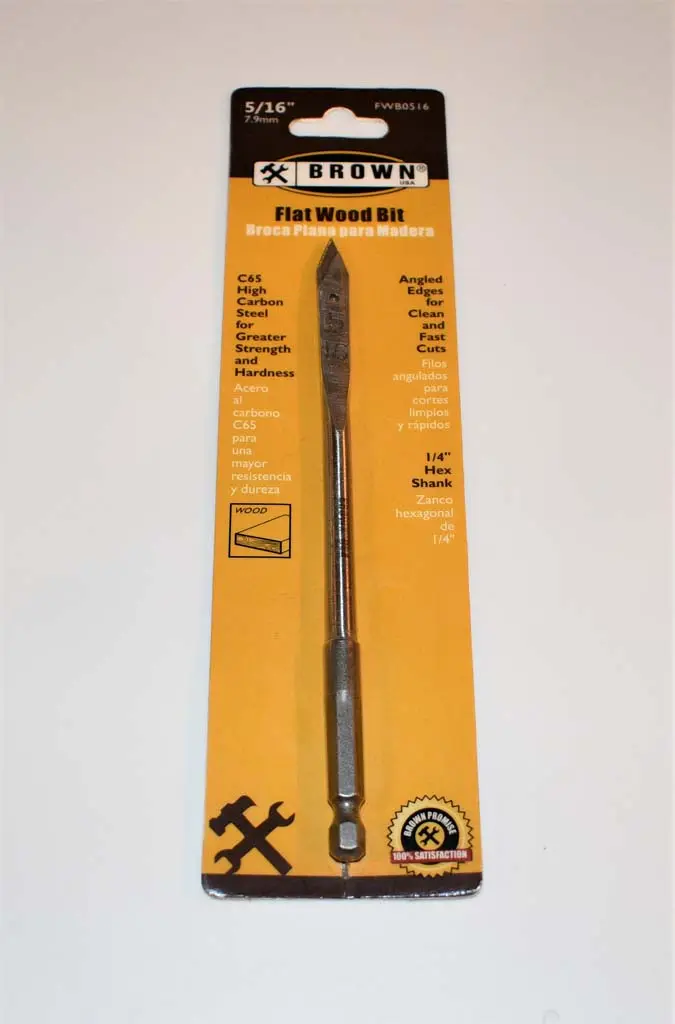 5/16" BROWN SPADE BIT - WOOD - FWB0516