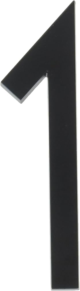 6" BLACK FLOATING MOUNT HOUSE NUMBER 1 HY-KO - FM-6/1