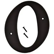 6" BLACK PLASTIC NUMBER 0 HY-KO - 30210
