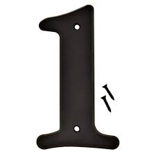 6" BLACK PLASTIC NUMBER 1 HY-KO - 30201