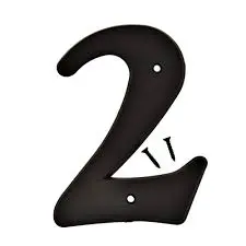 6" BLACK PLASTIC NUMBER 2 HY-KO - 30202