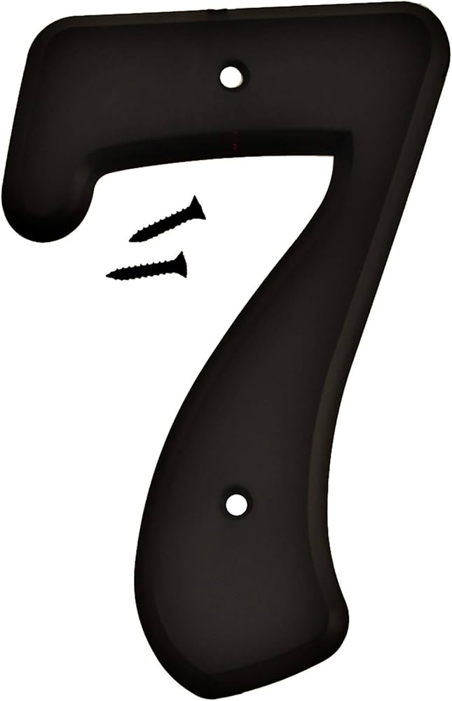 6" BLACK PLASTIC NUMBER 7 HY-KO - 30207