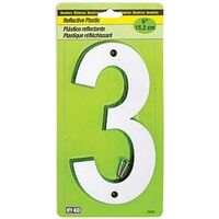 6" REFLECTIVE PLASTIC NUMBER 3 HY-KO - 30803