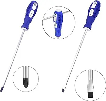 6" X 1/4" CHROME PHILIP SCREW DRIVER # 2 - BRSDP006