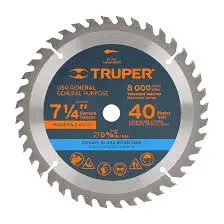 7 1/4" 40T TRUPER CARBIDE SAW BLADE