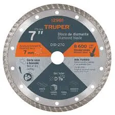 7" DIOMOND BLADE WET TURBO TRUPER