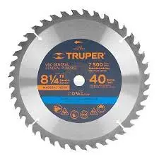 8 1/4" 40T TRUPER CARBIDE SAW BLADE