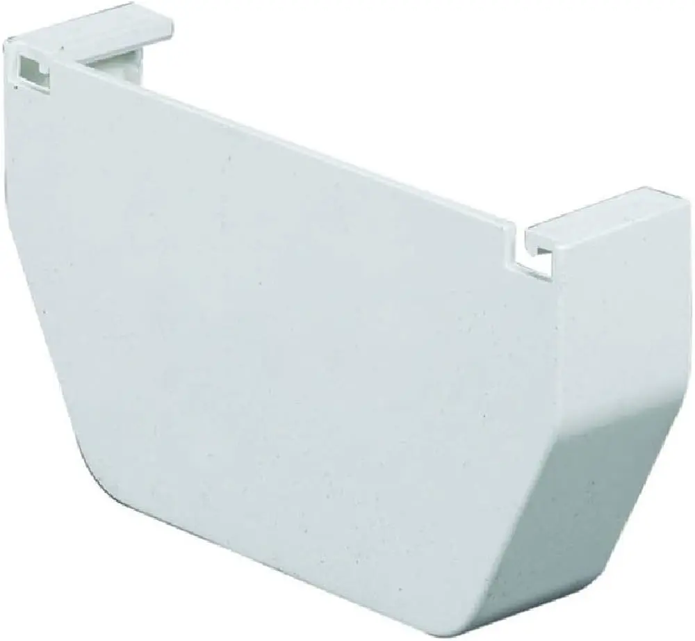 AMERIMAX CONTEMP GUTTER END CAP -  WHITE 5''